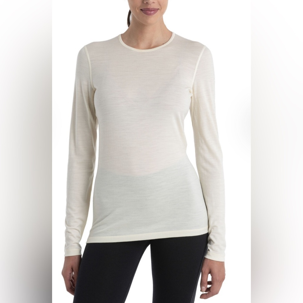 Icebreaker Merino 200 Oasis Long Sleeve Crew Thermal Top Sz L New Zealand Merino